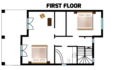 Preview of the first above-ground floor - floor plan