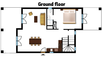 Preview of the ground floor - floor plan